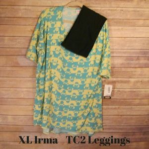 LuLaRoe outfit XL Disney Irma black TC2 leggings